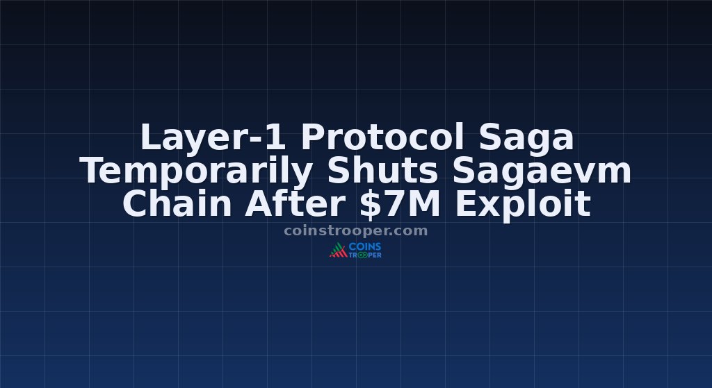 Layer-1 Protocol Saga Temporarily Shuts Sagaevm Chain After $7M Exploit