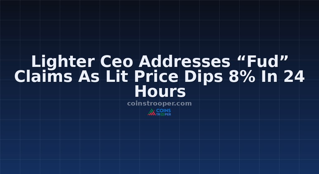 Lighter Ceo Addresses “Fud” Claims As Lit Price Dips 8% In 24 Hours