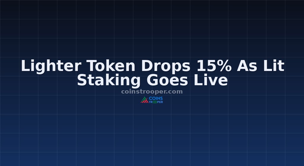 Lighter Token Drops 15% As Lit Staking Goes Live