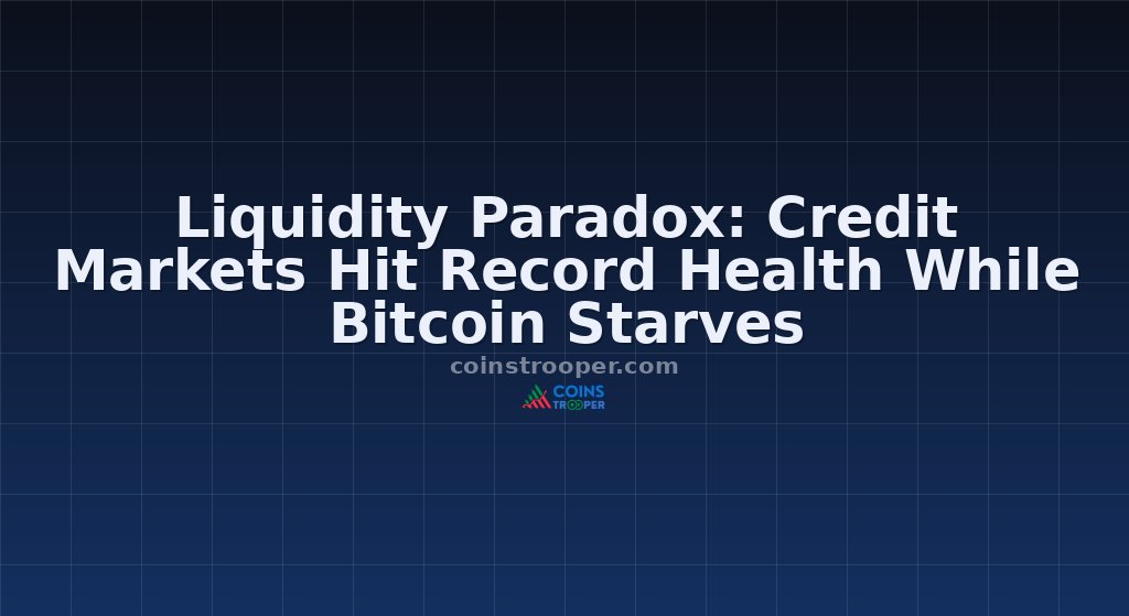 Liquidity Paradox: Credit Markets Hit Record Health While Bitcoin Starves