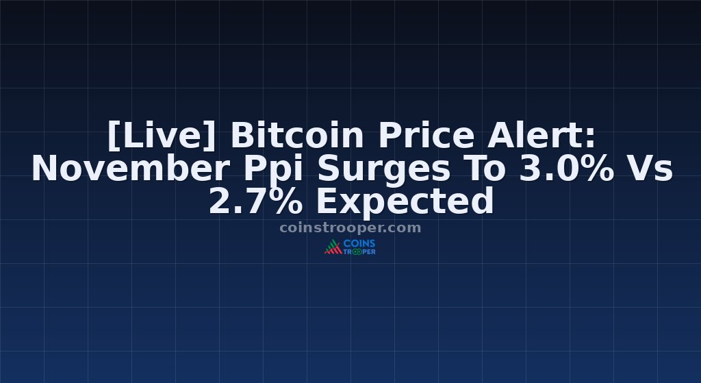 [Live] Bitcoin Price Alert: November Ppi Surges To 3.0% Vs 2.7% Expected