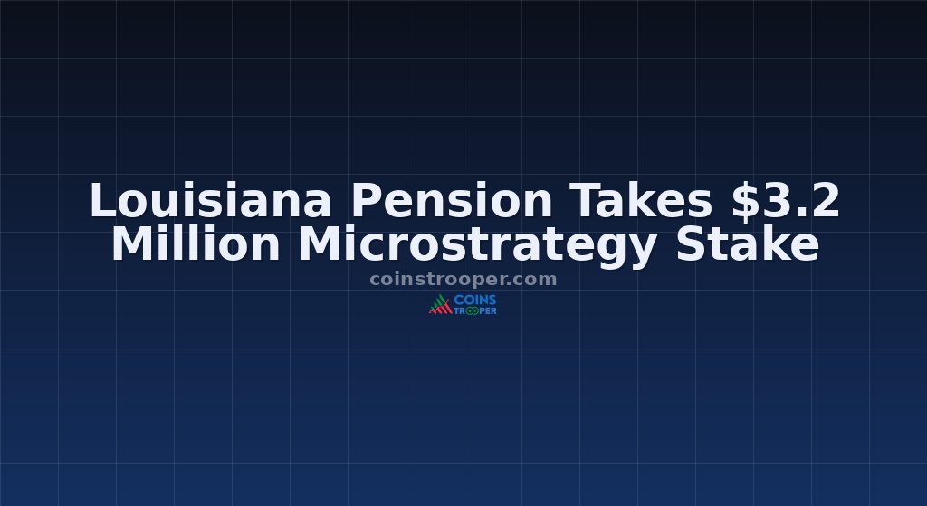 Louisiana Pension Takes $3.2 Million Microstrategy Stake