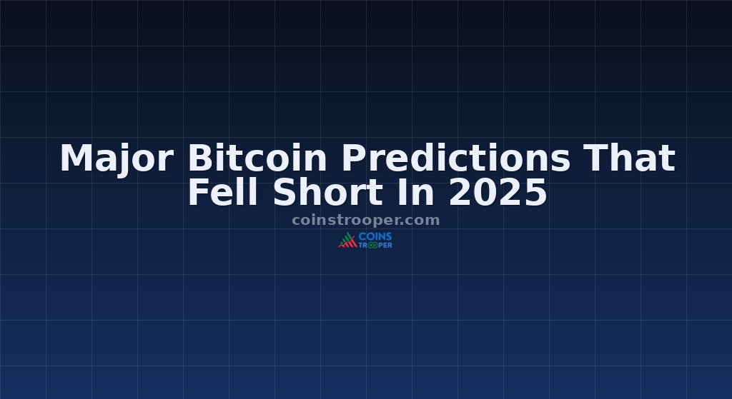 Major Bitcoin Predictions That Fell Short In 2025