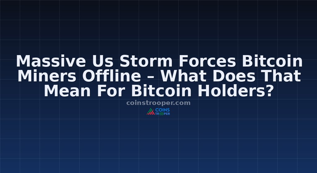 Massive Us Storm Forces Bitcoin Miners Offline – What Does That Mean For Bitcoin Holders?