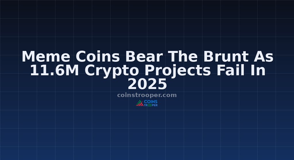Meme Coins Bear The Brunt As 11.6M Crypto Projects Fail In 2025