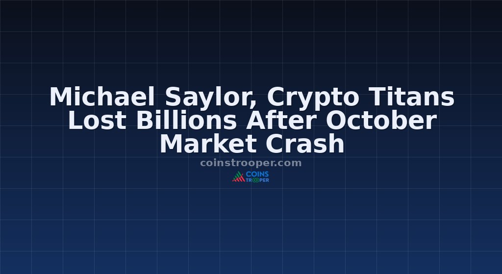 Michael Saylor, Crypto Titans Lost Billions After October Market Crash