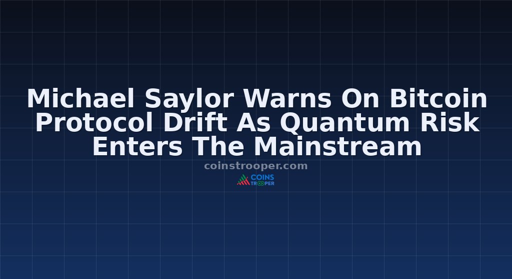 Michael Saylor Warns On Bitcoin Protocol Drift As Quantum Risk Enters The Mainstream