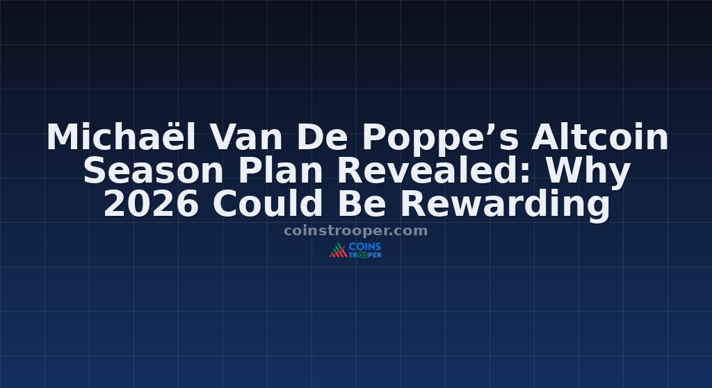 Michaël Van De Poppe’s Altcoin Season Plan Revealed: Why 2026 Could Be Rewarding