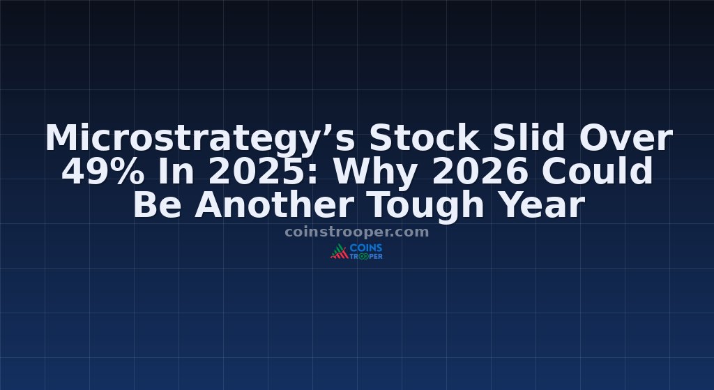 Microstrategy’s Stock Slid Over 49% In 2025: Why 2026 Could Be Another Tough Year