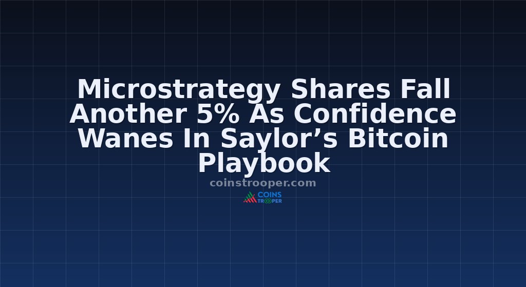 Microstrategy Shares Fall Another 5% As Confidence Wanes In Saylor’s Bitcoin Playbook