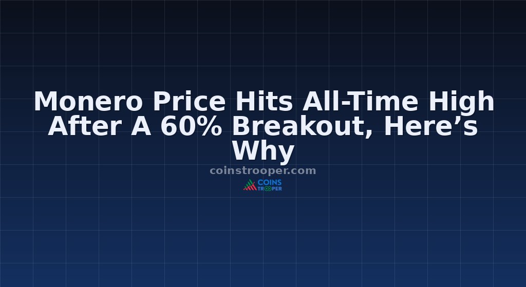 Monero Price Hits All-Time High After A 60% Breakout, Here’s Why