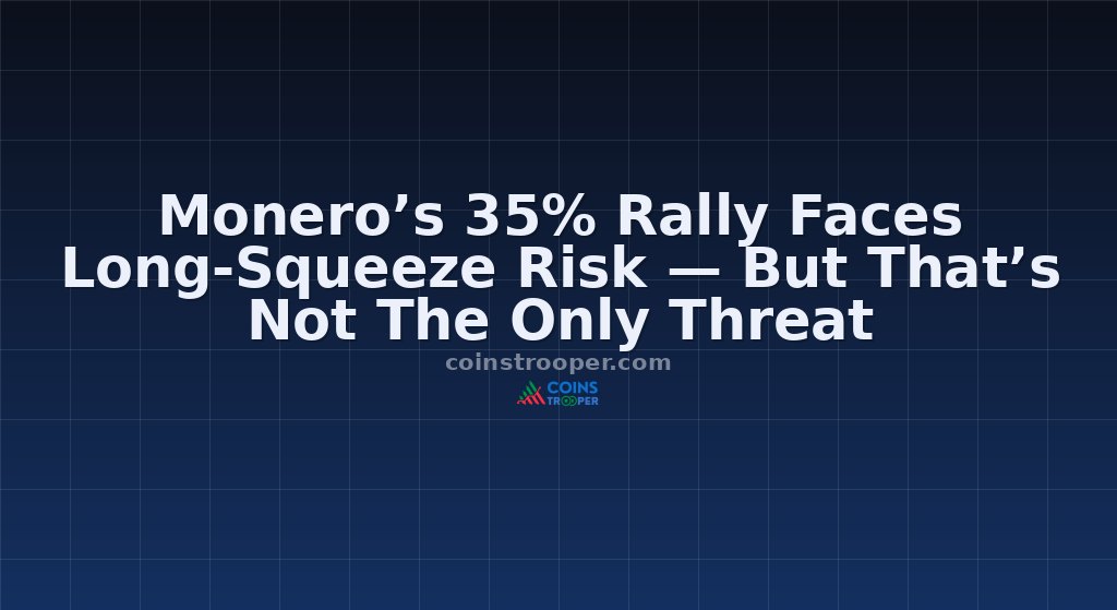 Monero’s 35% Rally Faces Long-Squeeze Risk — But That’s Not The Only Threat