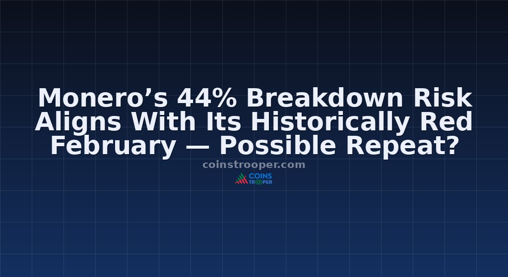 Monero’s 44% Breakdown Risk Aligns With Its Historically Red February — Possible Repeat?