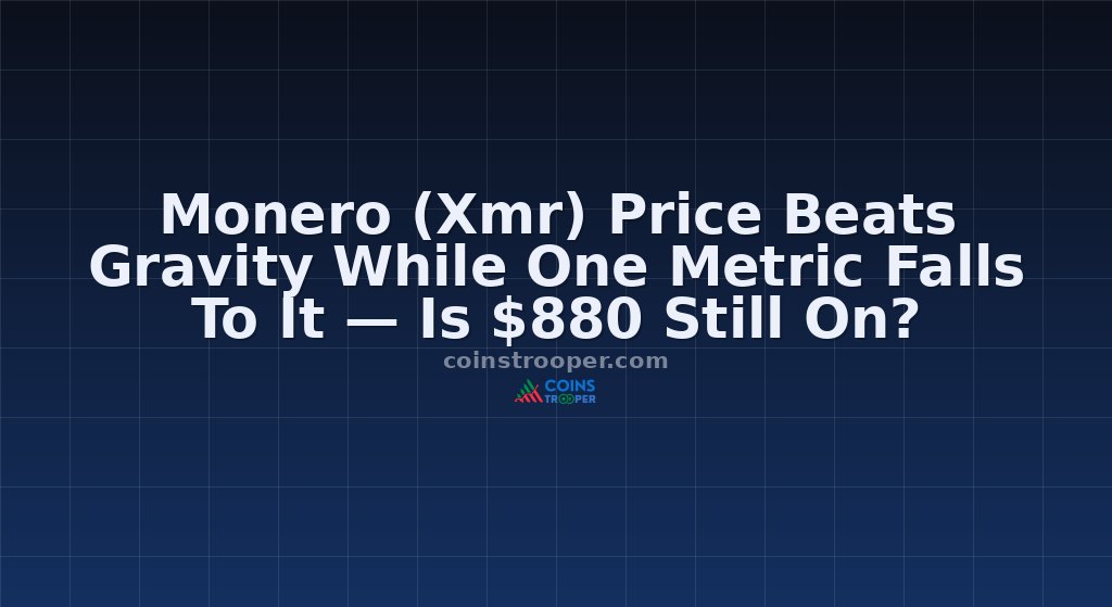 Monero (Xmr) Price Beats Gravity While One Metric Falls To It — Is $880 Still On?