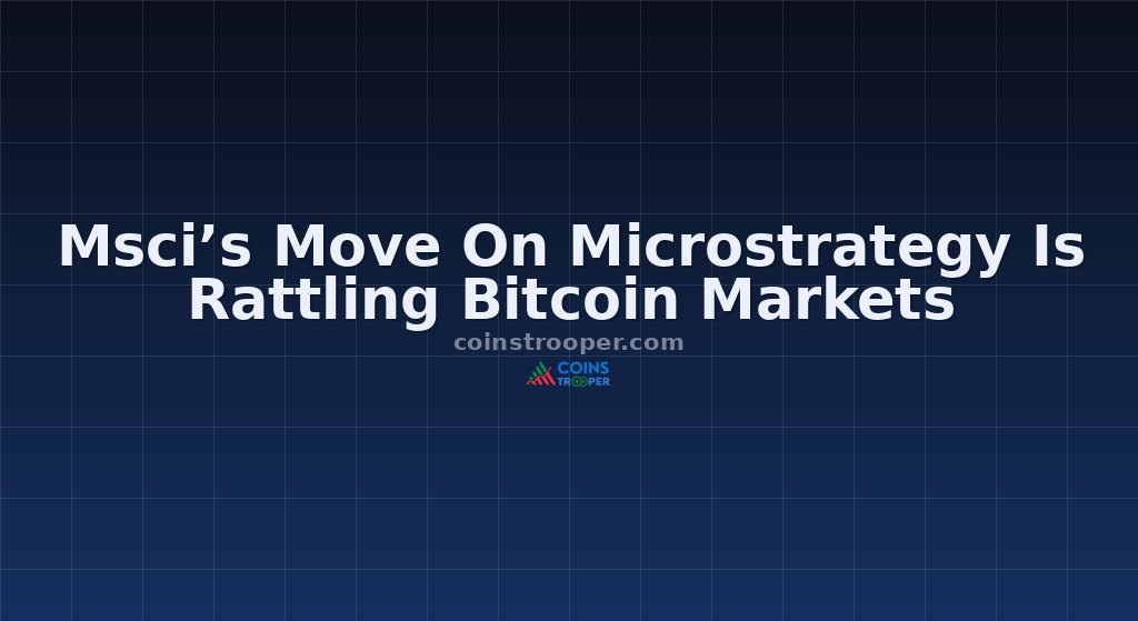 Msci’s Move On Microstrategy Is Rattling Bitcoin Markets