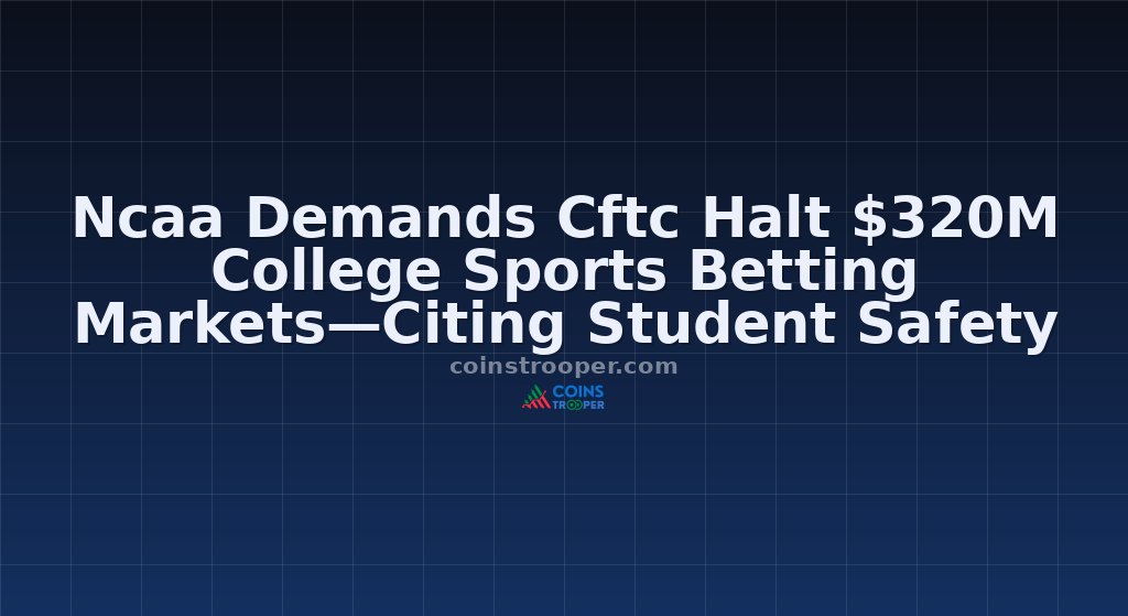 Ncaa Demands Cftc Halt $320M College Sports Betting Markets—Citing Student Safety