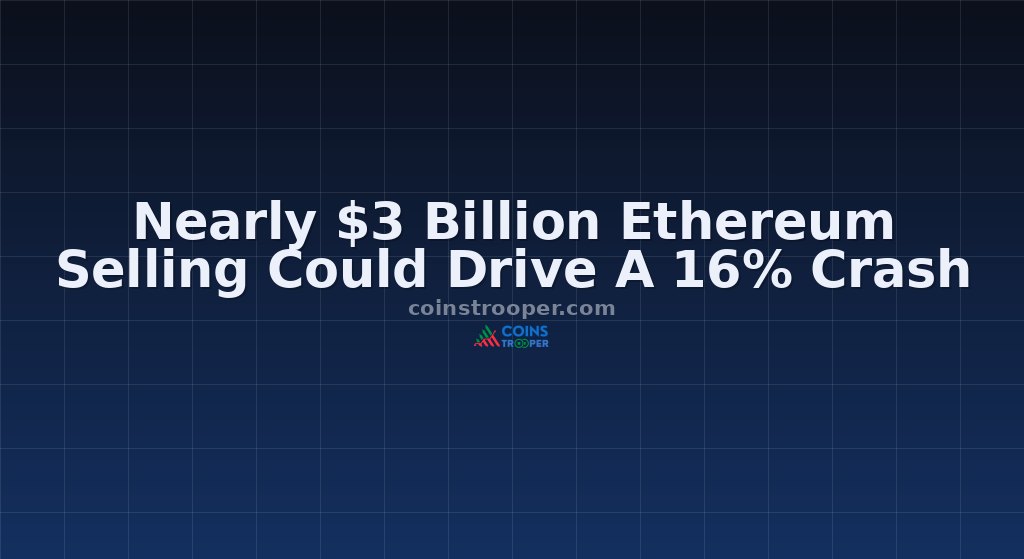 Nearly $3 Billion Ethereum Selling Could Drive A 16% Crash