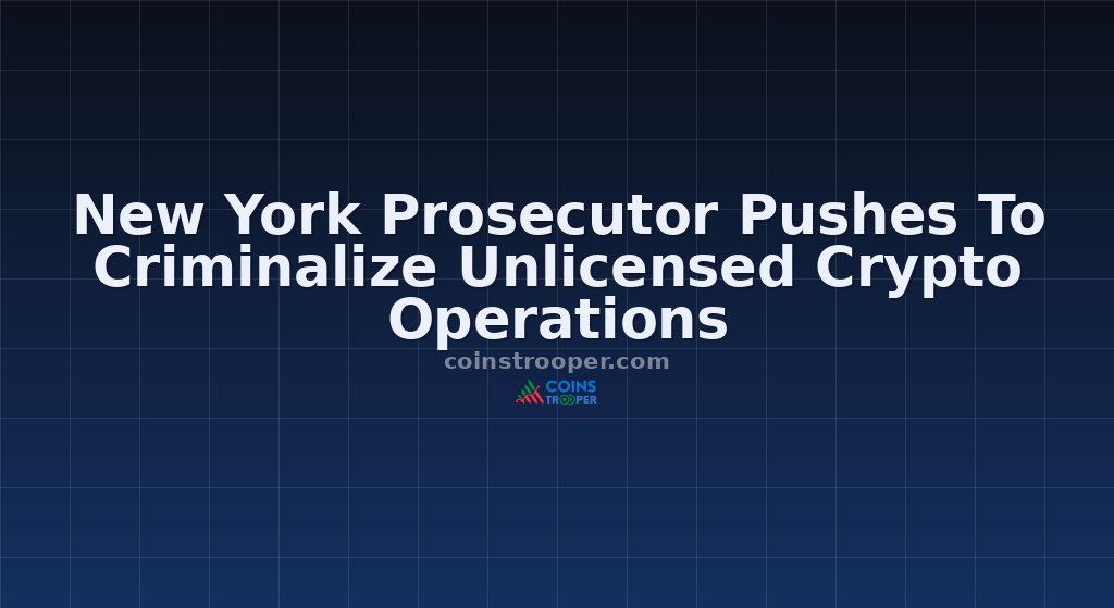 New York Prosecutor Pushes To Criminalize Unlicensed Crypto Operations