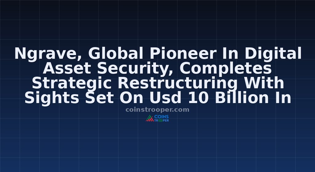 Ngrave, Global Pioneer In Digital Asset Security, Completes Strategic Restructuring With Sights Set On Usd 10 Billion In Assets Secured