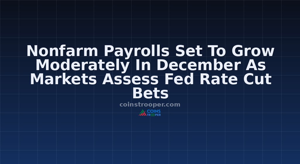 Nonfarm Payrolls Set To Grow Moderately In December As Markets Assess Fed Rate Cut Bets