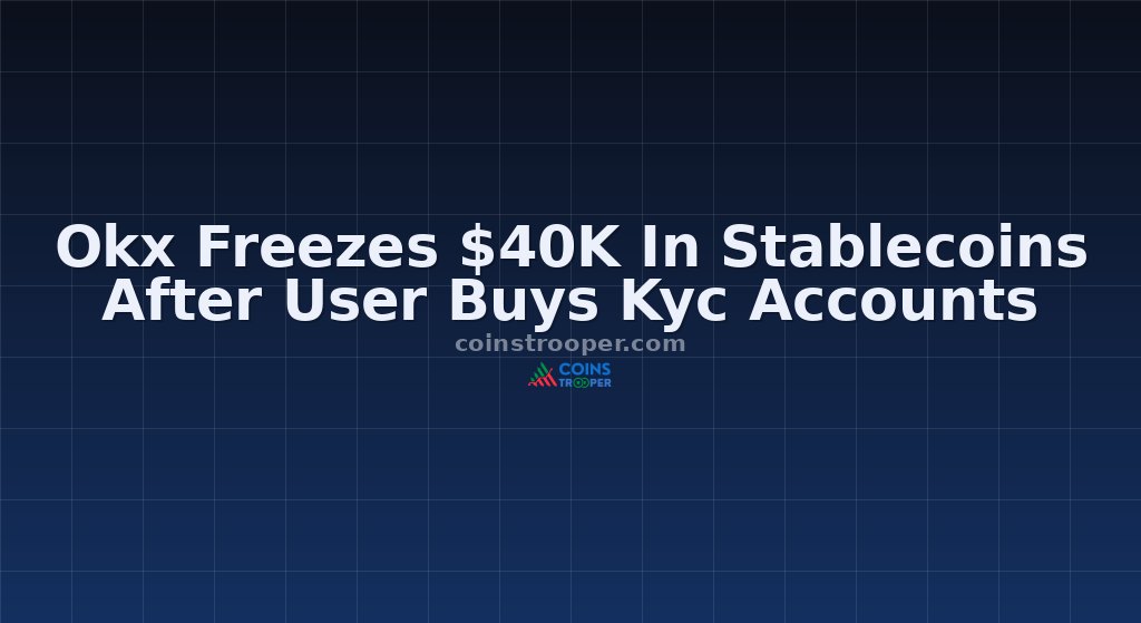 Okx Freezes $40K In Stablecoins After User Buys Kyc Accounts