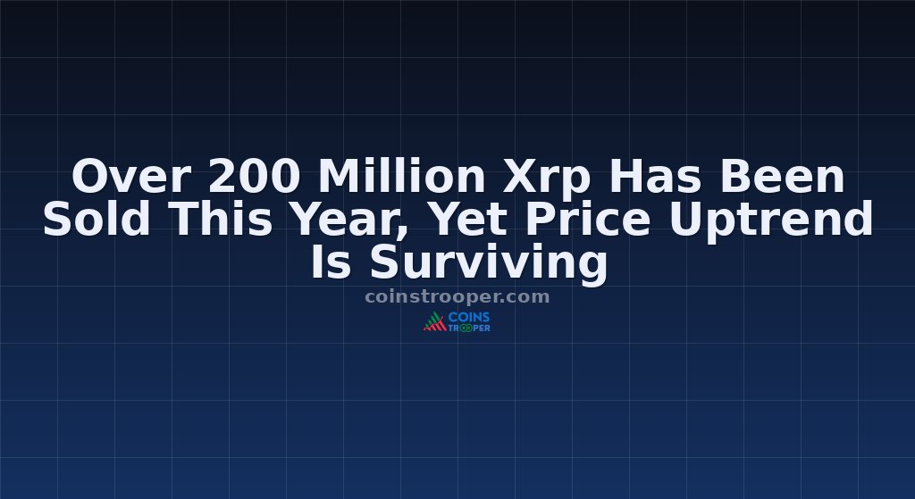 Over 200 Million Xrp Has Been Sold This Year, Yet Price Uptrend Is Surviving