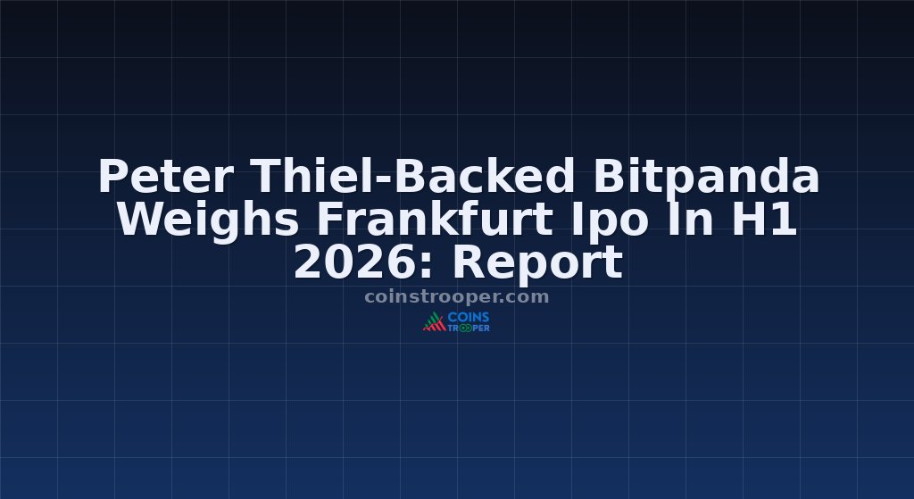 Peter Thiel-Backed Bitpanda Weighs Frankfurt Ipo In H1 2026: Report