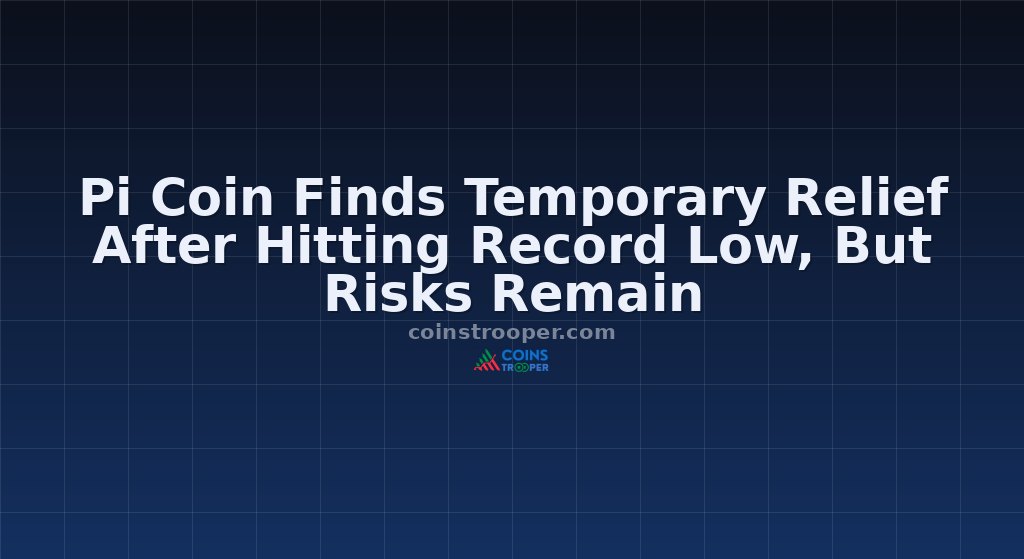Pi Coin Finds Temporary Relief After Hitting Record Low, But Risks Remain