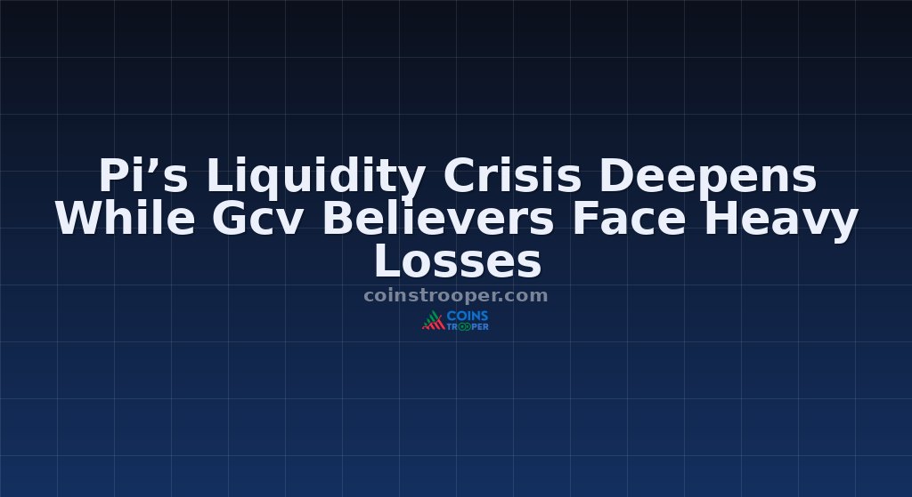 Pi’s Liquidity Crisis Deepens While Gcv Believers Face Heavy Losses