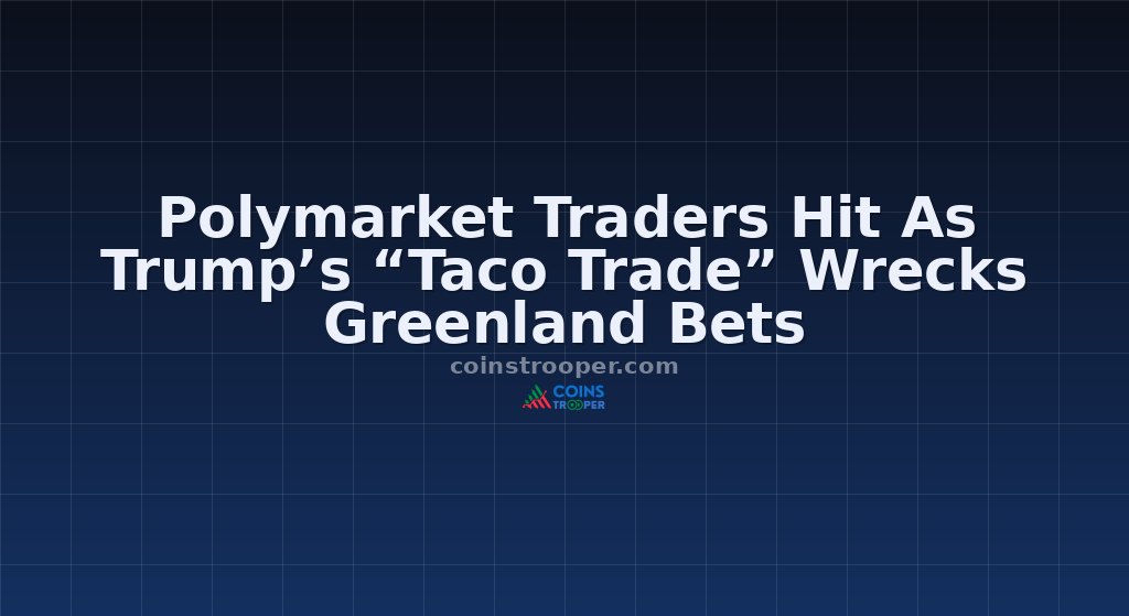 Polymarket Traders Hit As Trump’s “Taco Trade” Wrecks Greenland Bets