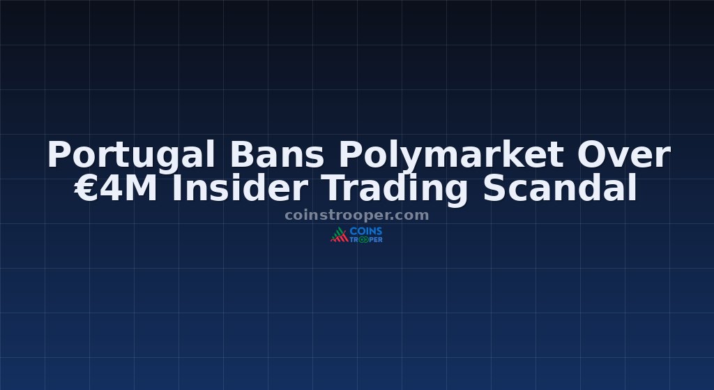 Portugal Bans Polymarket Over €4M Insider Trading Scandal