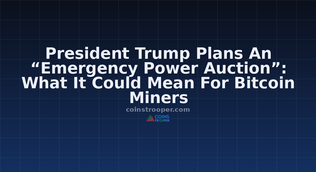 President Trump Plans An “Emergency Power Auction”: What It Could Mean For Bitcoin Miners