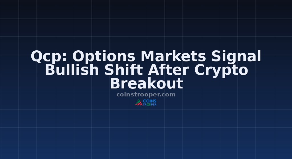 Qcp: Options Markets Signal Bullish Shift After Crypto Breakout