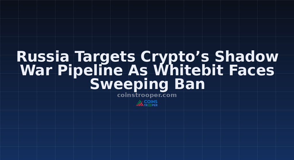 Russia Targets Crypto’s Shadow War Pipeline As Whitebit Faces Sweeping Ban