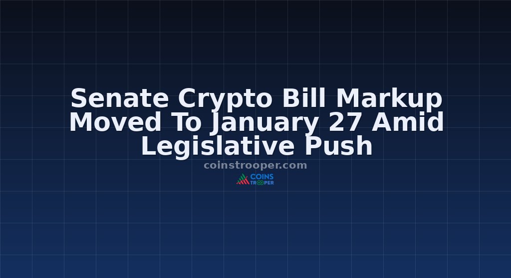 Senate Crypto Bill Markup Moved To January 27 Amid Legislative Push