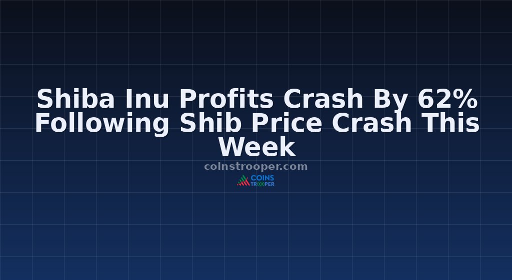 Shiba Inu Profits Crash By 62% Following Shib Price Crash This Week