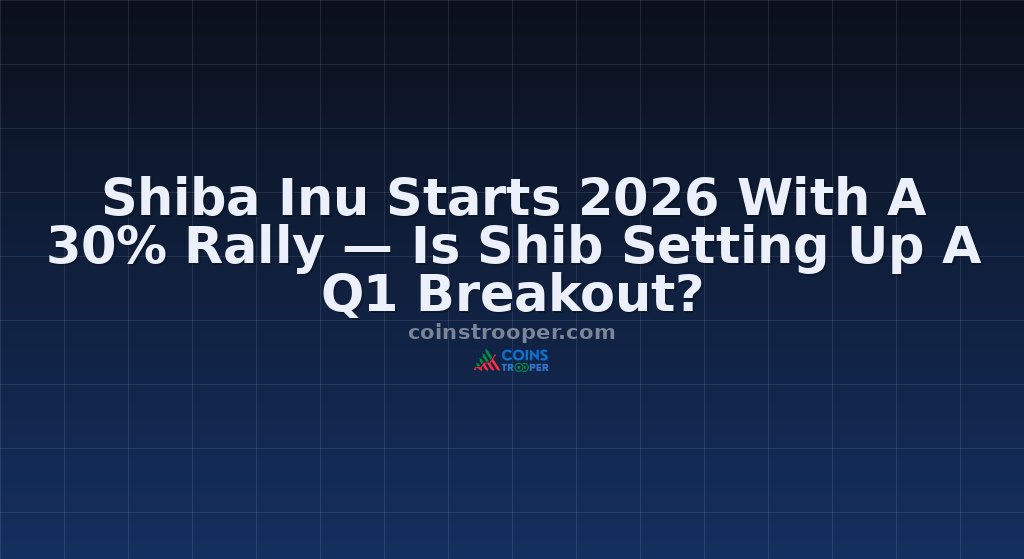 Shiba Inu Starts 2026 With A 30% Rally — Is Shib Setting Up A Q1 Breakout?