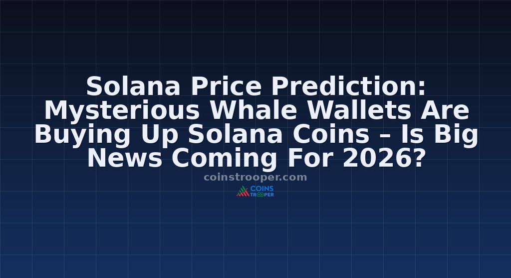 Solana Price Prediction: Mysterious Whale Wallets Are Buying Up Solana Coins – Is Big News Coming For 2026?