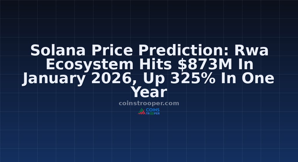 Solana Price Prediction: Rwa Ecosystem Hits $873M In January 2026, Up 325% In One Year