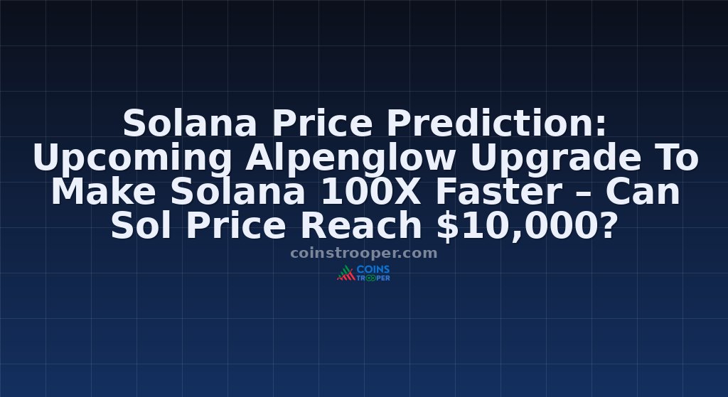 Solana Price Prediction: Upcoming Alpenglow Upgrade To Make Solana 100X Faster – Can Sol Price Reach $10,000?