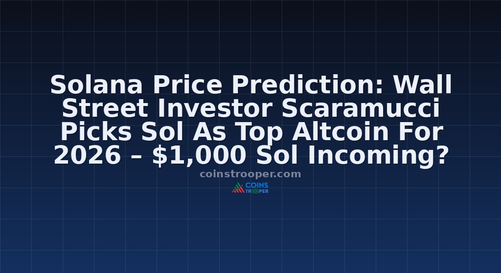 Solana Price Prediction: Wall Street Investor Scaramucci Picks Sol As Top Altcoin For 2026 – $1,000 Sol Incoming?