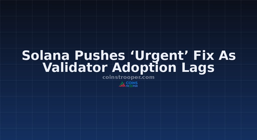 Solana Pushes ‘Urgent’ Fix As Validator Adoption Lags
