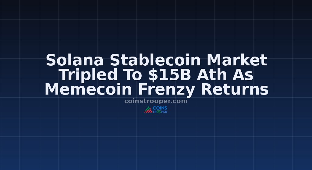 Solana Stablecoin Market Tripled To $15B Ath As Memecoin Frenzy Returns