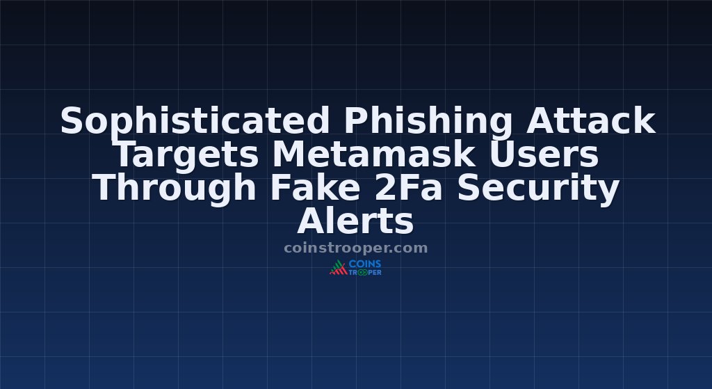 Sophisticated Phishing Attack Targets Metamask Users Through Fake 2Fa Security Alerts
