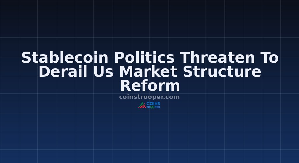 Stablecoin Politics Threaten To Derail Us Market Structure Reform