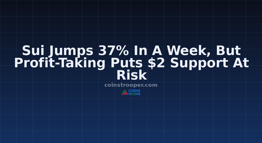 Sui Jumps 37% In A Week, But Profit-Taking Puts $2 Support At Risk