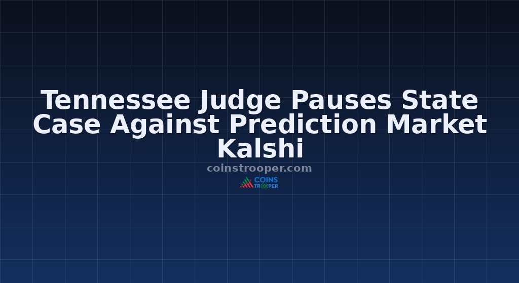 Tennessee Judge Pauses State Case Against Prediction Market Kalshi