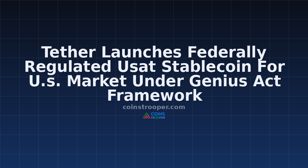 Tether Launches Federally Regulated Usat Stablecoin For U.s. Market Under Genius Act Framework