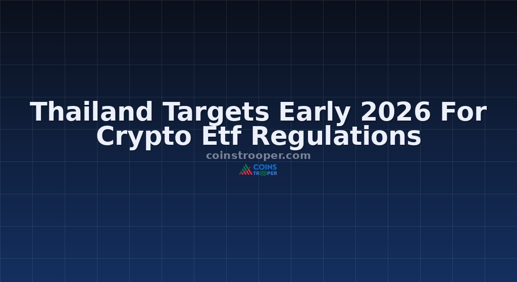 Thailand Targets Early 2026 For Crypto Etf Regulations