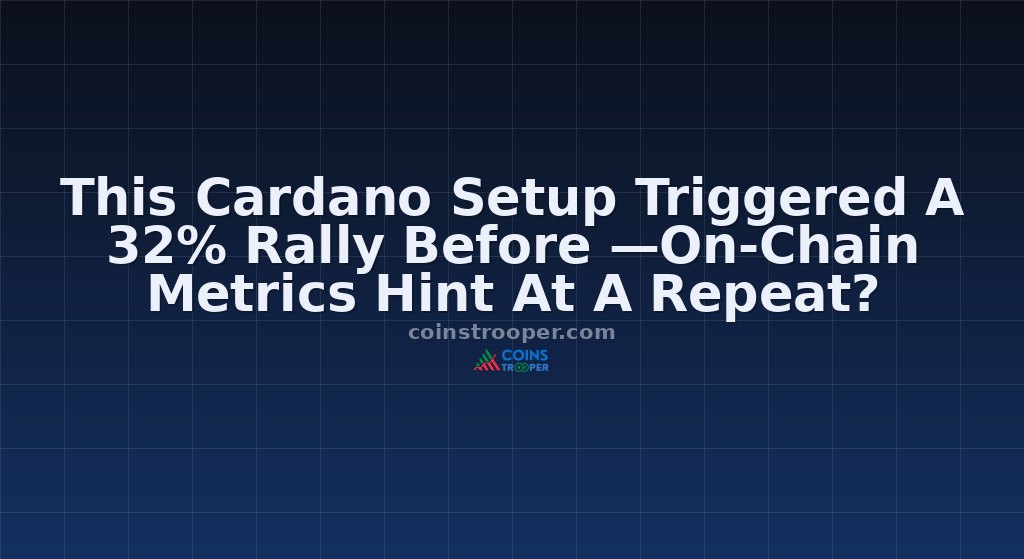 This Cardano Setup Triggered A 32% Rally Before —On-Chain Metrics Hint At A Repeat?